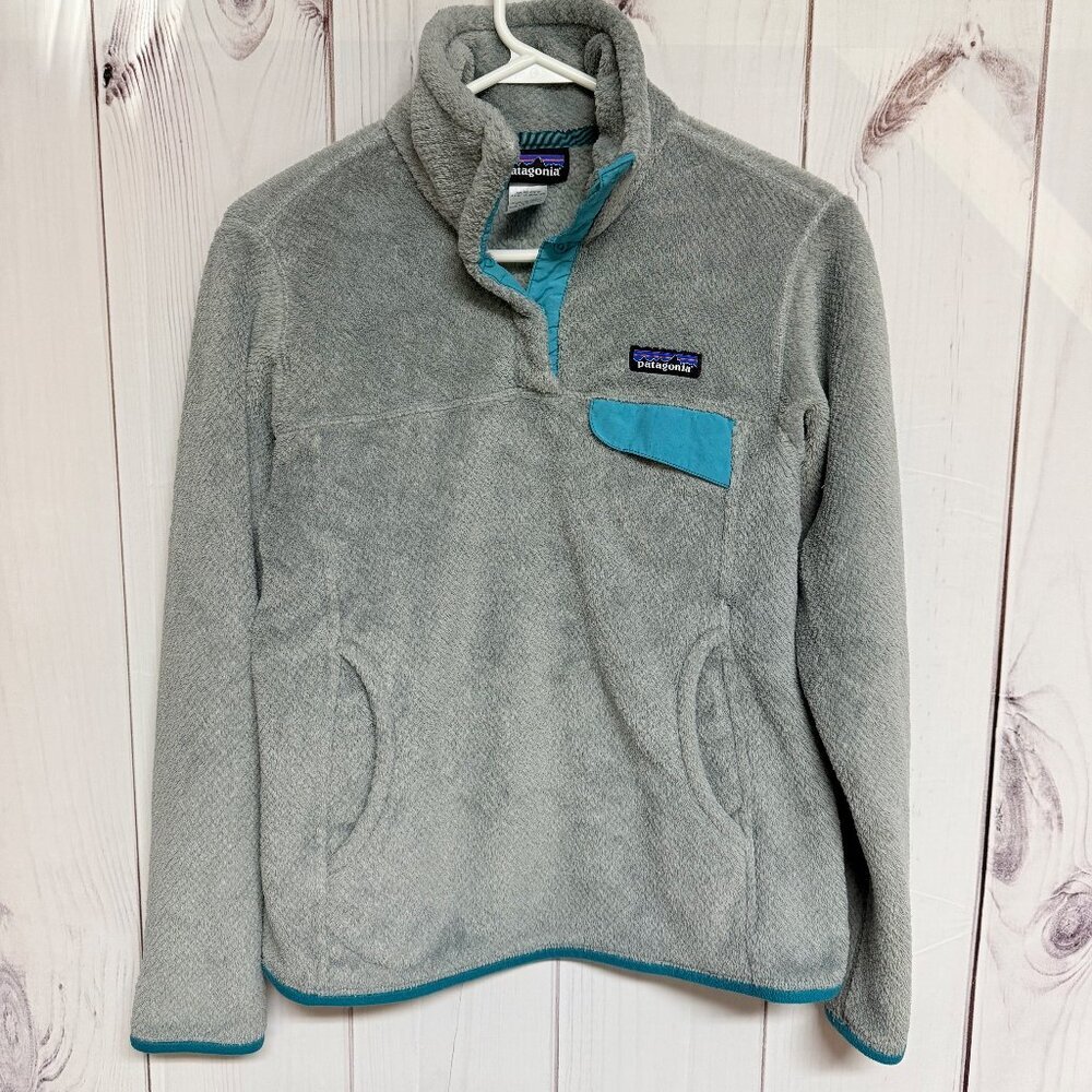 Patagonia Women’s Re-Tool Snap-T‎ Small Gray Teal EUC